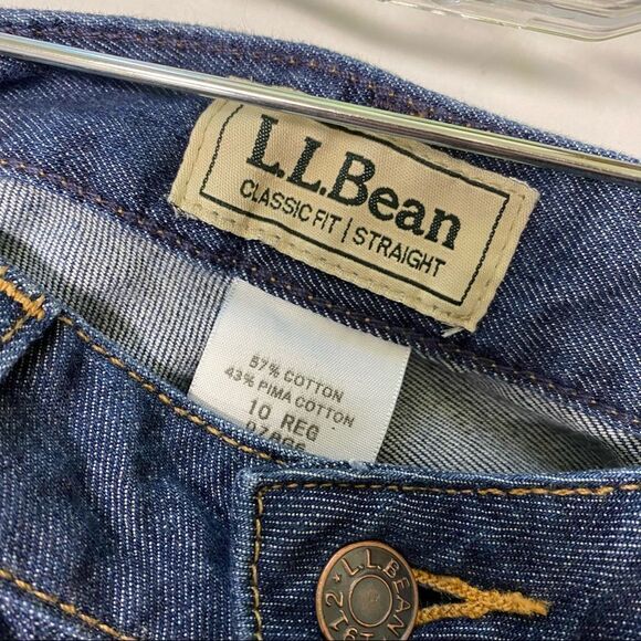 L.L. Bean Classic Fit Straight Jean Shorts 10 Reg Boat Shorts - Picture 6 of 6